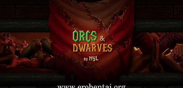  Orcs fucking and destroying the tight pussies of drunken dwarves